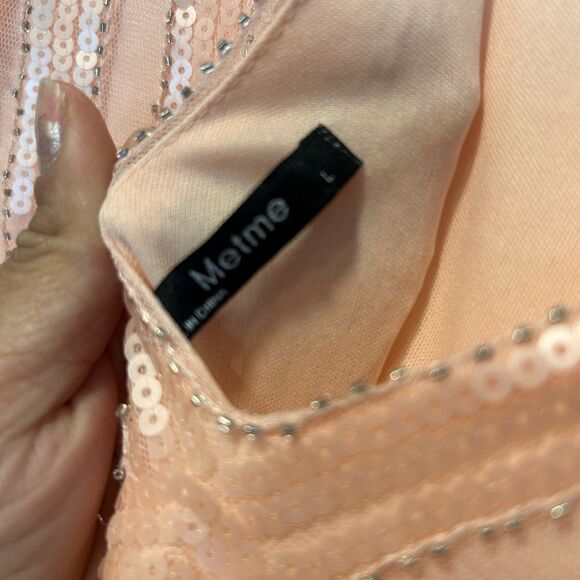 Elegant Peach Evening Gown - Picture 10 of 10